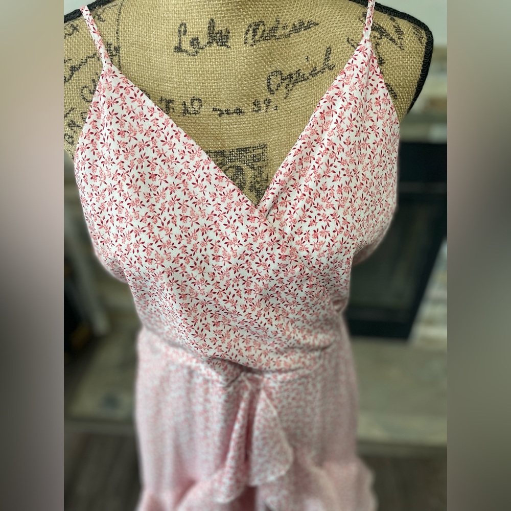 Pink floral dress